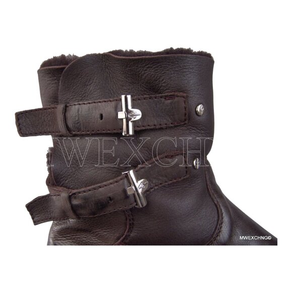 CESARE PACIOTTI SHEARLING LEATHER BOOTS ITALIAN DESIGNER MENS SHOES